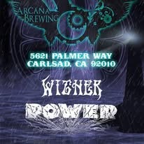 Second flyer for Witner and POWER at Arcana Brewing in Carlsbad